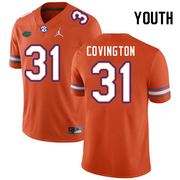 Youth #31 Ahman Covington Florida Gators College Football Jerseys Stitched Sale-Orange - Click Image to Close